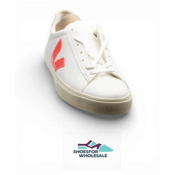 Amazon.com | VEJA Men VEJA MEN\'S CAMPO SNEAKER, EXTRA WHITE/ORANGE FLUO, 12